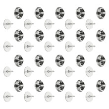 Set Of 20 Sturdy Stainless Steel Badge Holders For-10mm