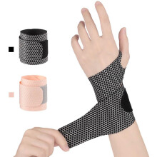 Breathable Adjustable Wrist Brace for Tendonitis and Arthritis Pain Relief, UltraThin Pink Support