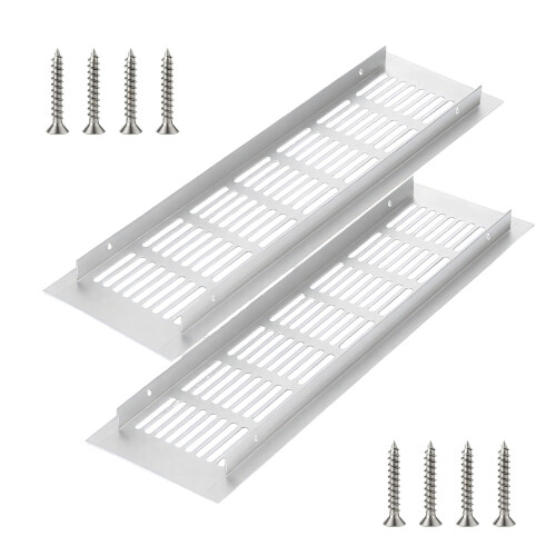 2Set Rustproof Aluminum Alloy Grille with Screws Wide