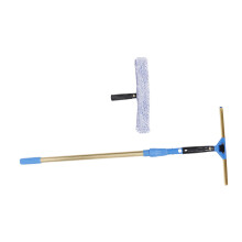 Ergonomic Window Squeegee and Shower Glass Scraper, Double‑Sided Blade, Aluminum Handle for Streak‑ Home Cleaning