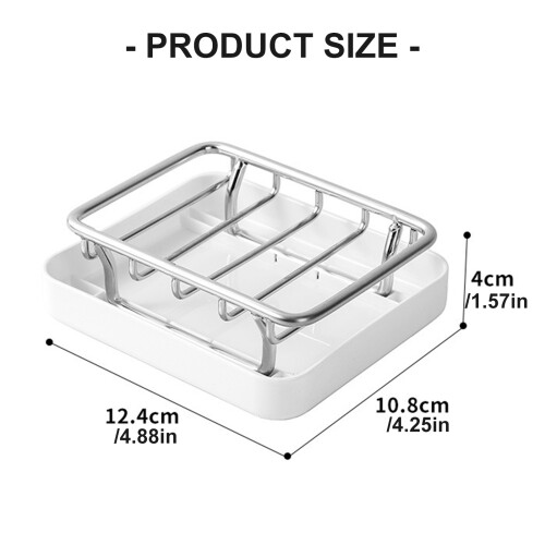 Modern Soap Dish Organizer  For Bathroom Countertop Sponge Holder 2