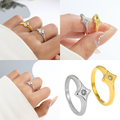Star Designs Diamonds Rings Available In Elegant Color-6 silver 2