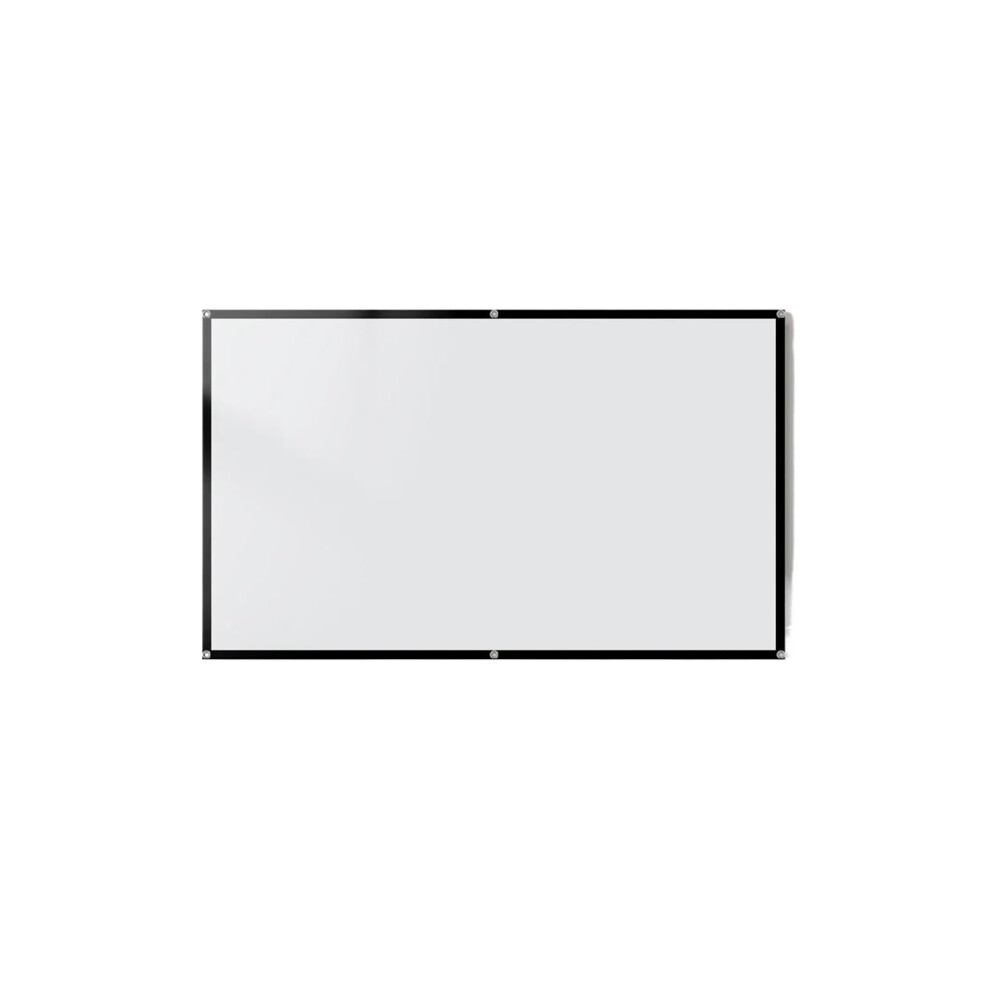 120 Inch Wrinkle Foldable Projector Screen With Bright Matte Surface And Backing For Home Theater White/Black 9073542122791
