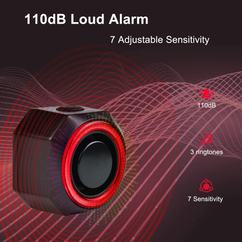 Smart Bike Tail Light with Remote Control, AntiTheft Bike Alarm, Automatic Brake Light, IP54 Waterproof 2