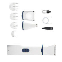 Double Speed Coat Removal Tool With 3 Attachments And USB-blue
