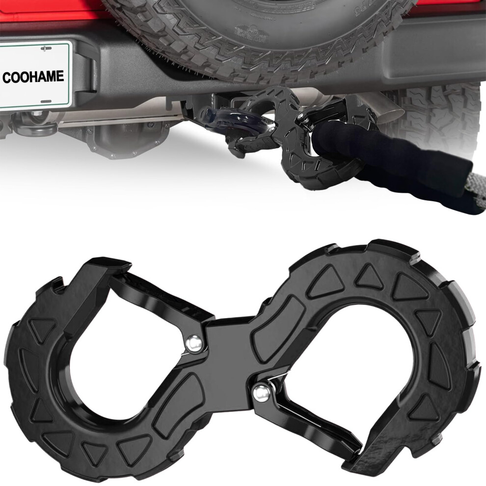 Heavy Duty 3/8 Inch Winch Hook 33,000 Lbs Tow Shackle For Offroad Recovery Suv Truck Trailer Black 9351714599672