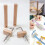 Pinces de bureau en bois de hêtre naturel, 2 pièces, idéales 6