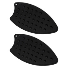Set of 2 Reusable Waterproof Ironing Mat Protective Pads-Black