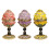 Oeufs de pied hauts peints à la main, support décoratif,-Rose 2