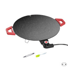 Plaque de cuisson antiadhésive, poêle-Avec pinceau à huile 36cm