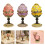 Oeufs de pied hauts peints à la main, support décoratif,-Rose 3