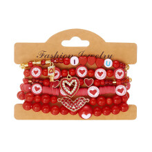 Unique Heart Pendant Bracelet Set Valentine's Day Gift For-4