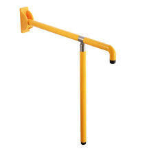 Bathroom Grab Bar Folding Toilet Handrail for Elderly, 304 Stainless Steel, AntiSlip, White/Yellow, 26/30in