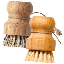2Pcs Dish Scrub Brush Set for Nonstick Cookware, ScratchSafe Short Handle Kitchen Cleaning Brush