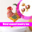 Practical Alloy Rooster Jewelry Display-Double chicken model 3