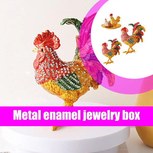 Practical Alloy Rooster Jewelry Display-Double chicken model 2