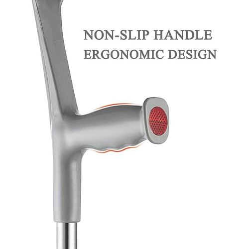 Adjustable Walking Crutch with Ergonomic Grip, Aluminum Foldable Walking Stick for Elderly Support 1