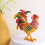 Practical Alloy Rooster Jewelry Display-Double chicken model 6
