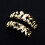 Copper Star Shaped Grillzs With Artistic Cutout Designs-Silver 6