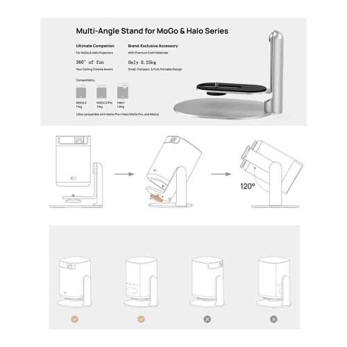 Adjustable Wall Mount Projector Bracket with Foldable Aluminum Design for Home Theater Setup 2