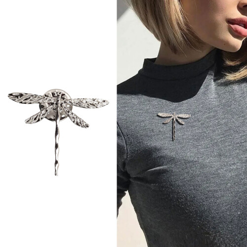 Elegant Odonate Brooch Badge Fine Polished Texture Safe For-1 2