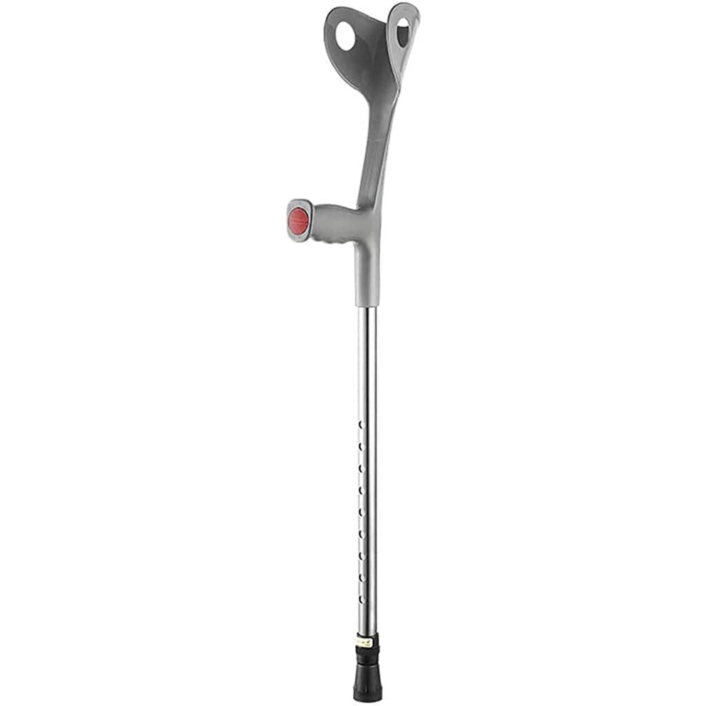 Adjustable Walking Crutch with Ergonomic Grip, Aluminum Foldable Walking Stick for Elderly Support