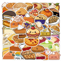 Vinyl Stickers Pack 55PCS Waterproof Cute Food and Snack Decals for Laptop Water Bottle Journaling Scrapbooking
