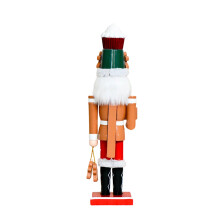 Handbemalte Lebkuchenmann-Nussknacker-Statue als Akzent für