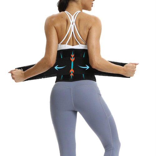 Lower Back Support Belt with Adjustable Lumbar Decompression, Breathable Brace for Sciatica Pain Relief (Small)