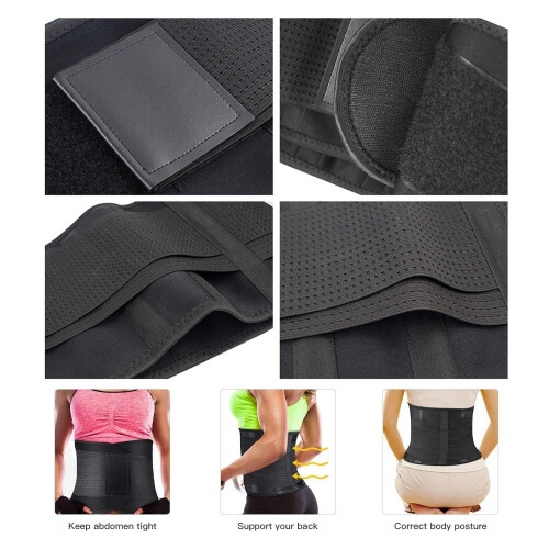 Lower Back Support Belt with Adjustable Lumbar Decompression, Breathable Brace for Sciatica Pain Relief (Small) 2