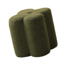 Poofy Ottoman-Fußhocker für Couch, modernes Wohnzimmer,-Grün