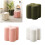 Ottoman-Fußhocker für Couch, Blumenmuster,-Rosa 3