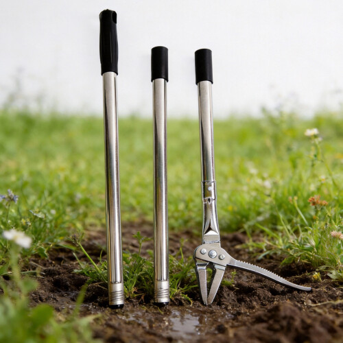 Soil Penetration Weeding Tool With Detachable Textured Grip 1