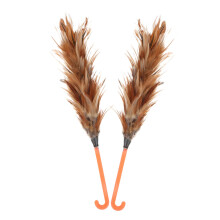 2pcs Feather Duster with NonSlip Handle, Reusable Handheld Duster for Home and Office Cleaning