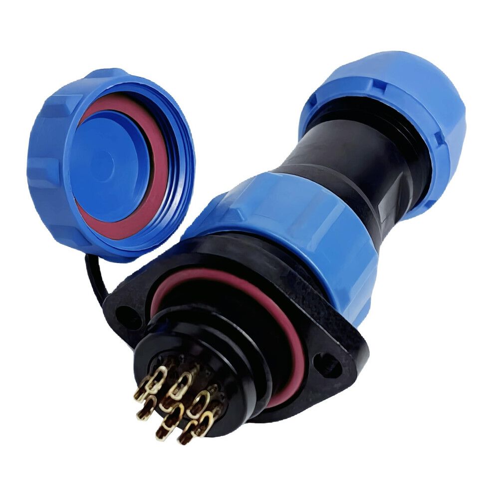 5Sets Sp17 Ip68 Waterproof Aviation Connector Set, 10 Pin Flange Panel Mount Male Female Outdoor Industrial Use 9771547973638