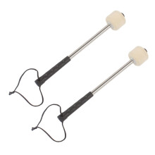 2pcs Wool Felt Head Bass Drum Mallets for Marching Band, Soft Felt Head Warm Tone