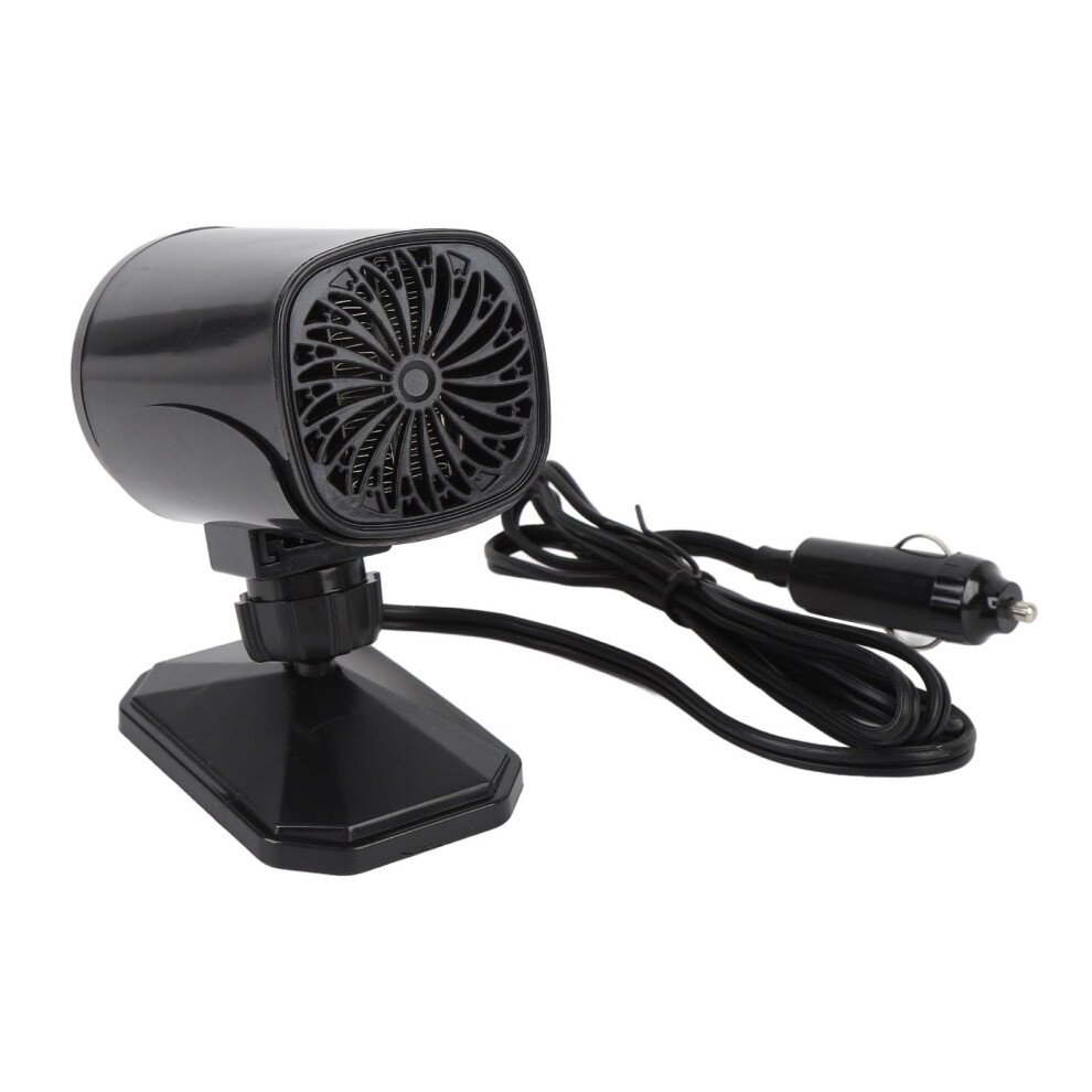 Car Heater And Defroster 150W 2 In 1 Heating Cooling Fan For Fast Windshield Defogging (Black) Black 9330225454885