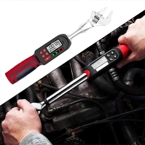 (Total length 34cm) Digital Torque Wrench LED and Buzzer Notification Compact 4 Unit Switching Lightweight for Professional 2