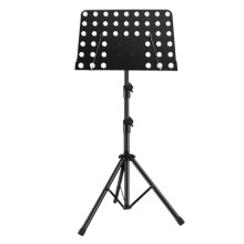 Adjustable Metal Music Stand with MultiAccessory Organizer, Foldable Design for Guitar Violin Guzheng