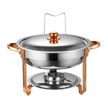(Rose Gold) Chafing Dish Buffet Set Catering Warmer Set, Food Pan, Thick Stand Frame Buffet Warmer Chafers for Catering, Dinners Events