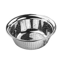(32cm, Silver) BoSaiD Stainless Steel Holes Washing Rice Sieve Strainer Fruits Vegetable Drain Basket