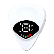 2‑in‑1 Digital Guitar Tuner Pick with Clear LED Display, Fast Pitch Detection, 0.6mm Plectrum, Ideal for Musicians