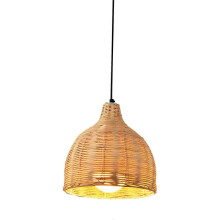 (26x26cm) Bohemian Style Rattan Woven Ceiling Lamp Pendant Light Chandelier Lighting