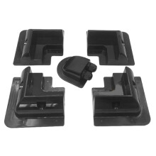 (5pcs Black) Solar Panel Mounting Brackets Kit Corner Bracket Kit Sturdy RV Solar Panel Mounts Kit for Motorhomes Rvs Yachts Rooftops