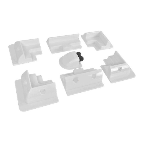 (7pcs White) Solar Panel Mounting Brackets Kit Corner Bracket Kit Sturdy RV Solar Panel Mounts Kit for Motorhomes Rvs Yachts Rooftops 1