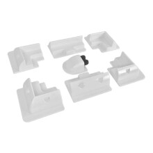 (7pcs White) Solar Panel Mounting Brackets Kit Corner Bracket Kit Sturdy RV Solar Panel Mounts Kit for Motorhomes Rvs Yachts Rooftops