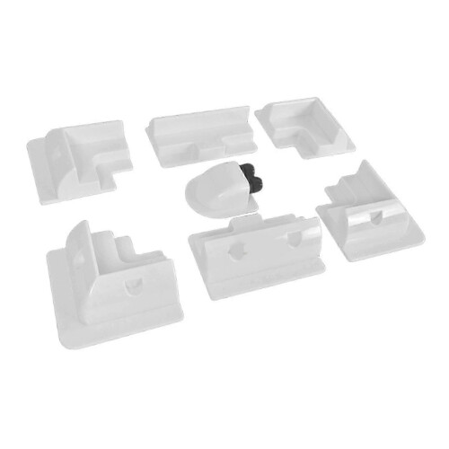 (7pcs White) Solar Panel Mounting Brackets Kit Corner Bracket Kit Sturdy RV Solar Panel Mounts Kit for Motorhomes Rvs Yachts Rooftops 2