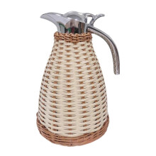 (beige) Stainless Steel Thermal Coffee Carafe Teapot Jug Beverage Jar Vacuum Insulated Pitcher with Lid for Water Drink Fridge Picnic