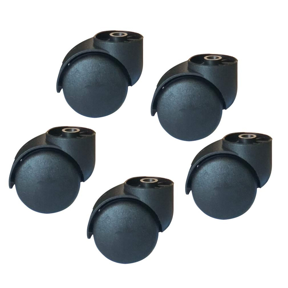 Office Chair Casters 8Mm Stem Set Of 5, Smooth Silent Rolling Pu Wheels For Hardwood Floors 9330225763628
