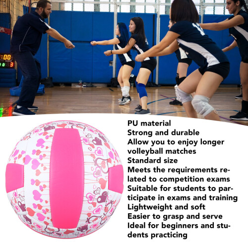 Größe 5 PU-Soft-Volleyball Innen/Außen Pink 2